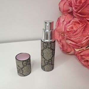 Upcycled Authenticated Gucci Canvas Travel Spray Atomizer With COA